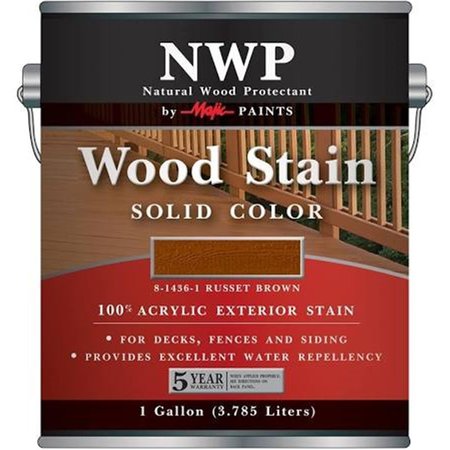 MAJIC PAINTS Yenkin Majestic Paint 9261231 1 gal Wood Stain Acrylic Solid Clear Russet Brown Paint 9261231